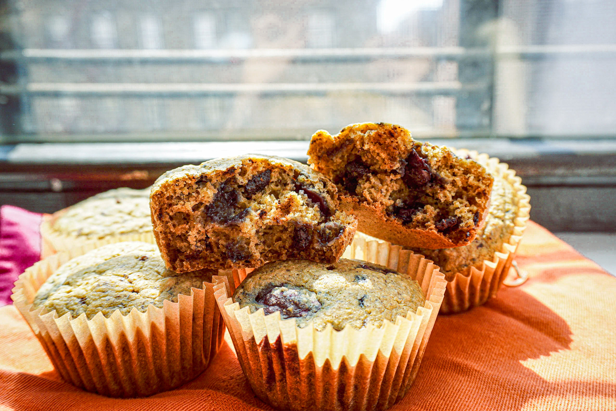 whole foods plant based dark chocolate cherry muffin