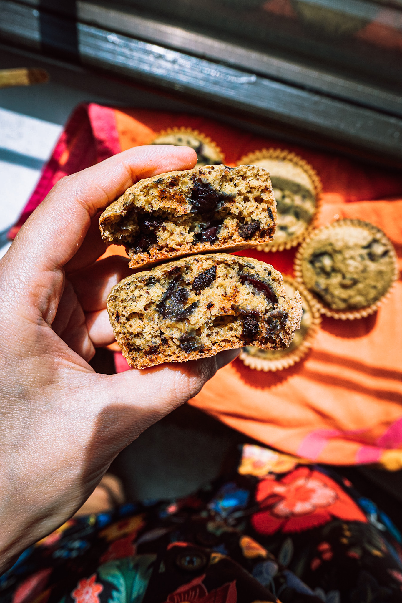 whole foods plant based dark chocolate cherry muffin