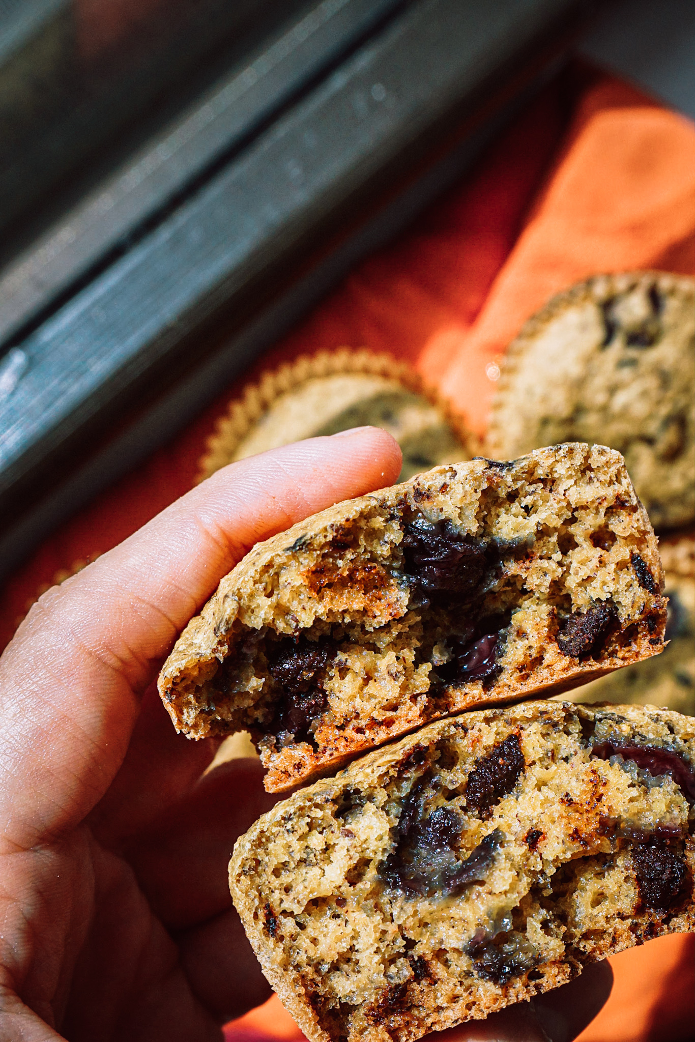 whole foods plant based dark chocolate cherry muffin