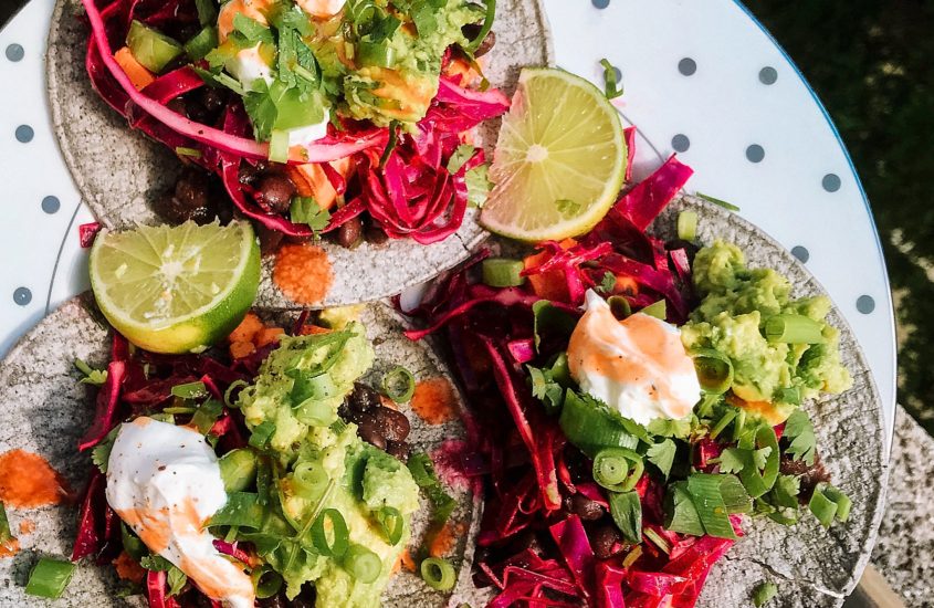 delicious plant based tacos colorful food healthy