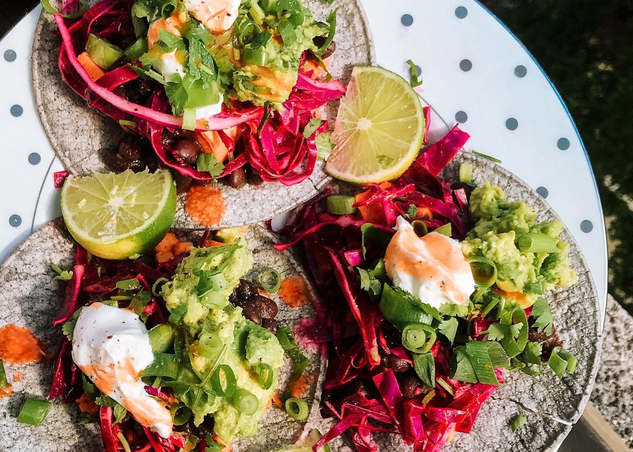 delicious plant based tacos colorful food healthy