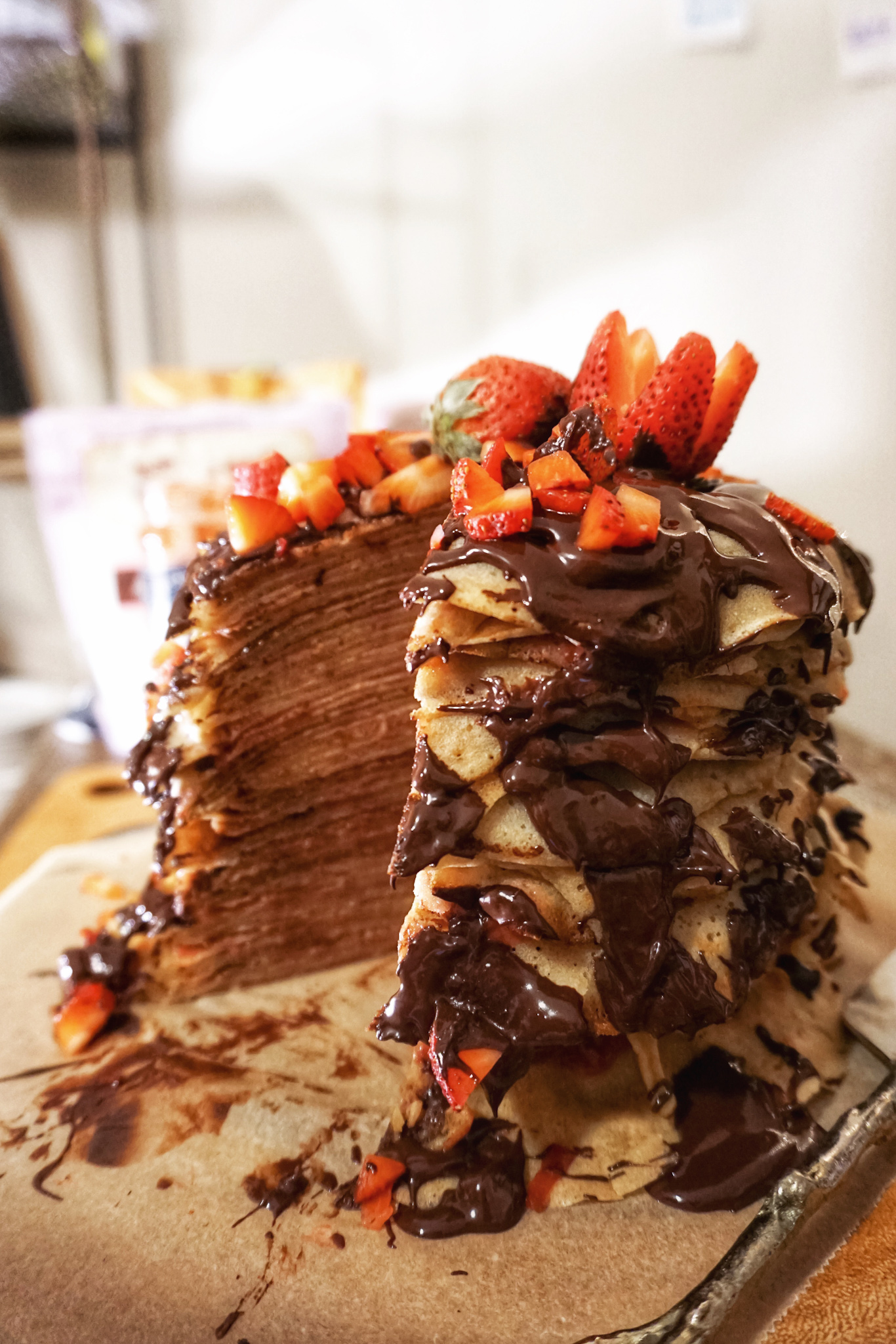 vegan crepe cake